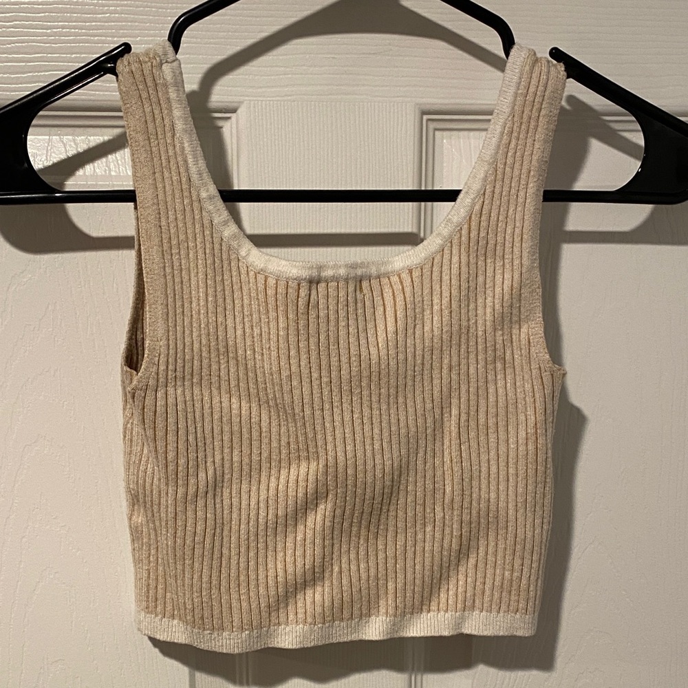 Wild Fable Ribbed Tan Tank Top - Picture 4 of 4